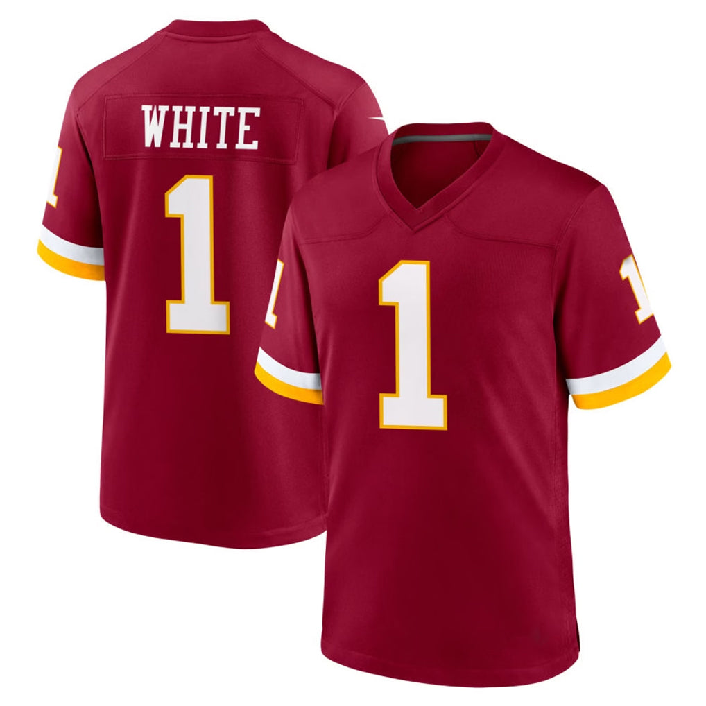 Parkc W.Commanders #1 Rachaad White Player Burgundy Game Home Stitched Jerseys
