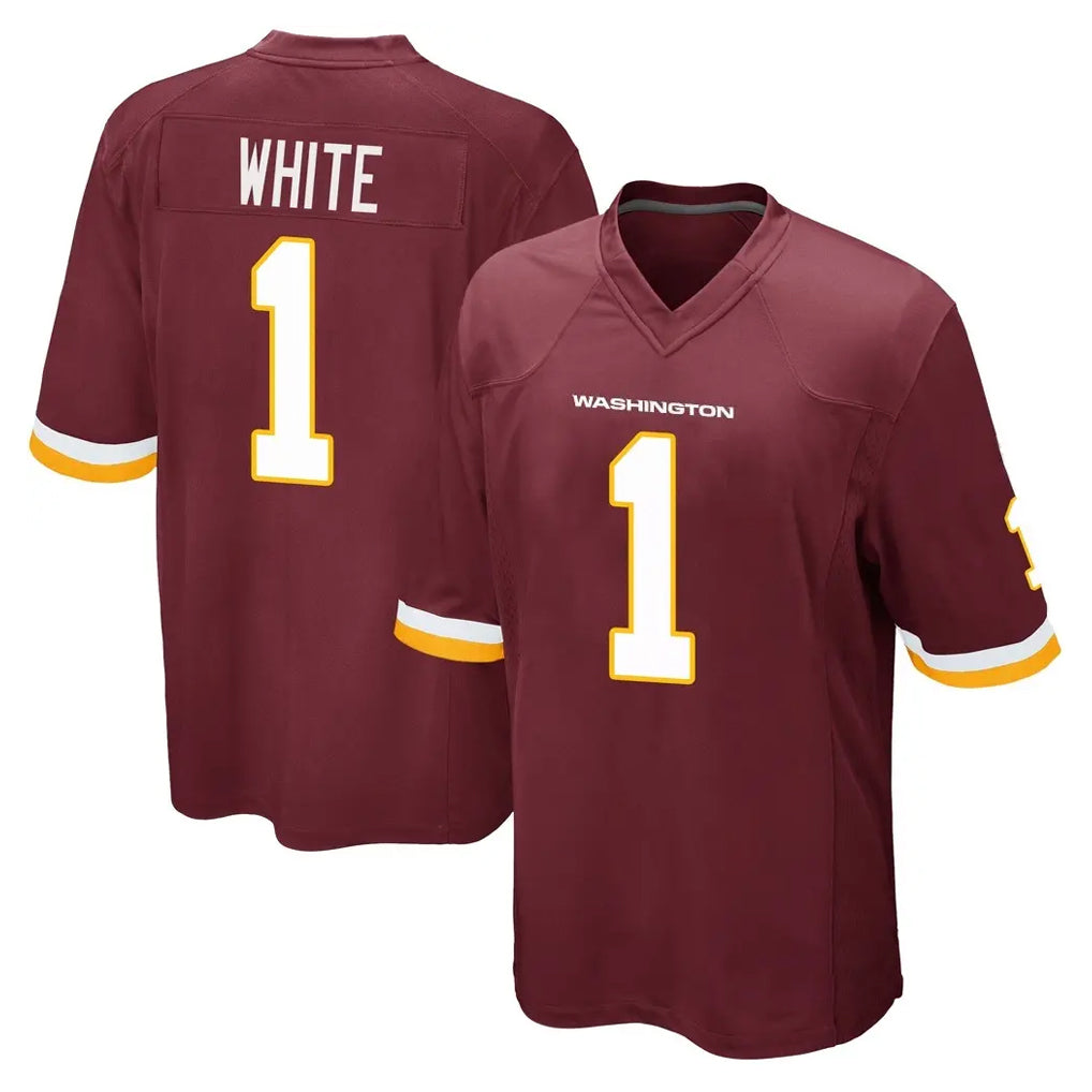 Parkc W.Commanders #1 Rachaad White Player Burgundy Team Color Home Game Stitched Jerseys