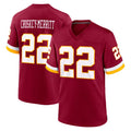 Parkc W.Commanders #22 Jacory Croskey-Merritt Player Burgundy Game Home Stitched Jerseys