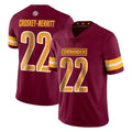 Parkc W.Commanders #22 Jacory Croskey-Merritt Player Burgundy Limited Vapor Home Game Stitched Jerseys