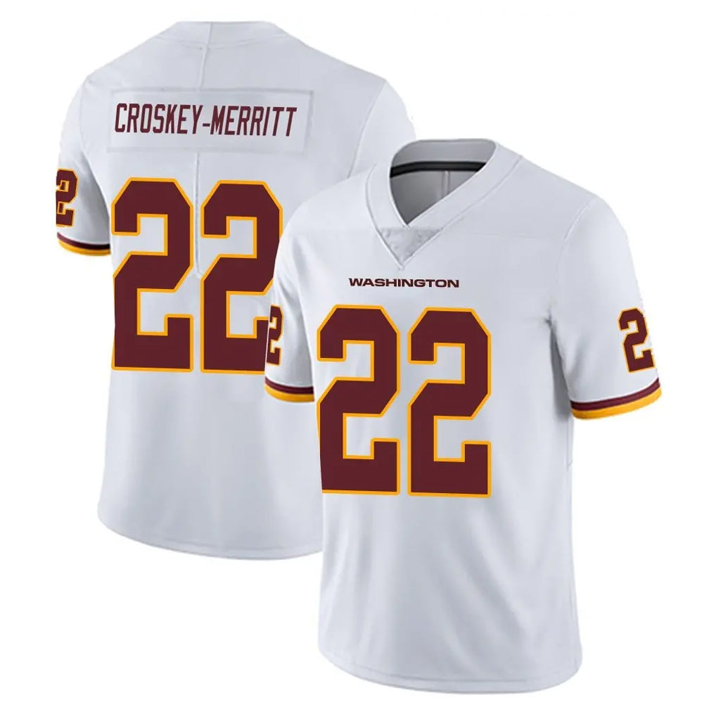 Parkc W.Commanders #22 Jacory Croskey-Merritt Player White Limited Vapor Untouchable Home Game Stitched Jerseys