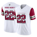 Parkc W.Commanders #22 Jacory Croskey-Merritt Player White Vapor F.U.S.E. Limited Home Game Stitched Jerseys