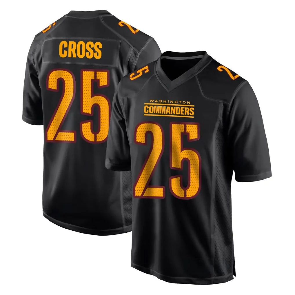 Parkc W.Commanders #25 Nick Cross Player Black Carbon Fashion Home Game Stitched Jerseys