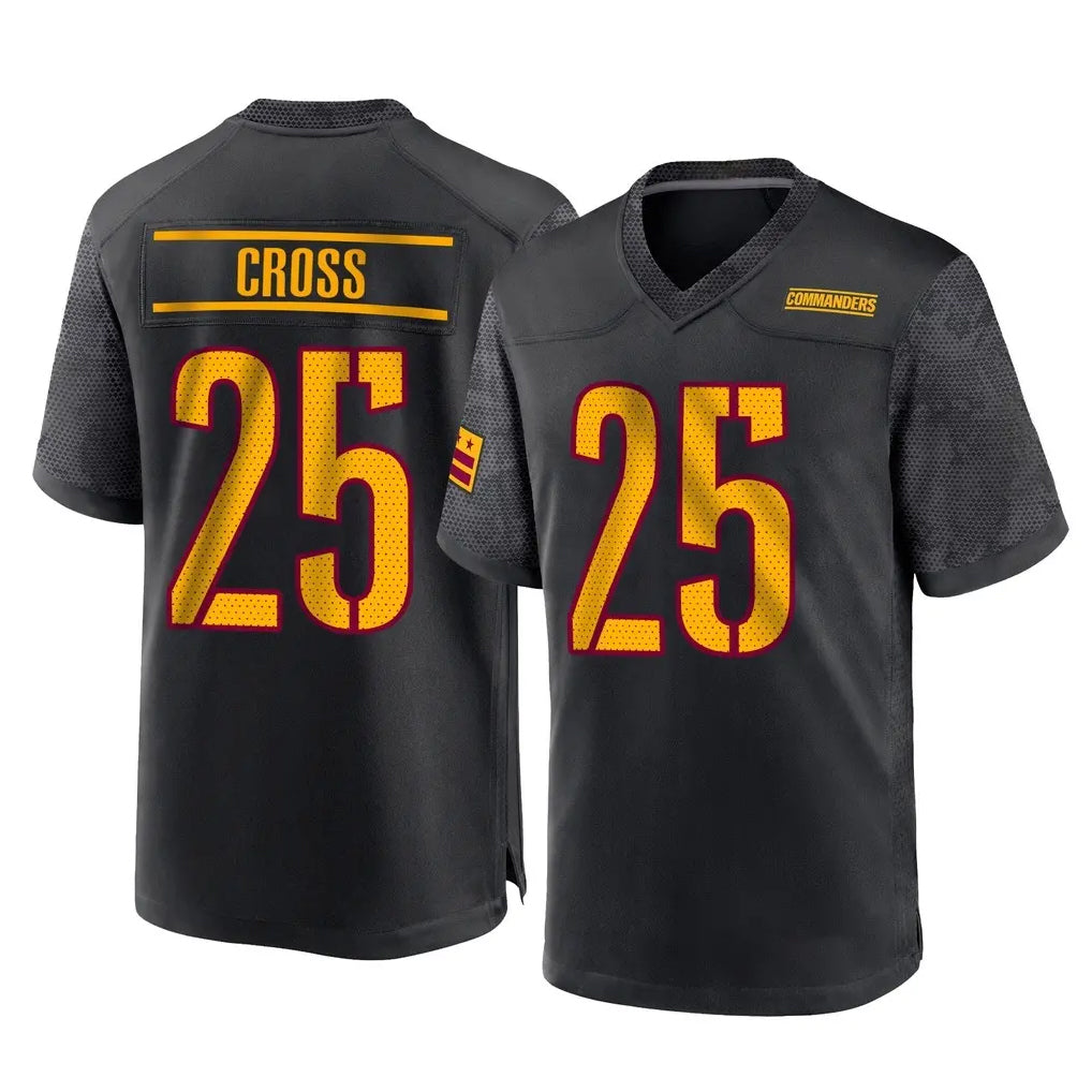 Parkc W.Commanders #25 Nick Cross Player Black Home Game Stitched Jerseys