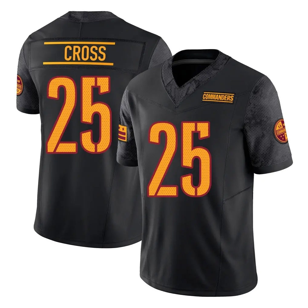 Parkc W.Commanders #25 Nick Cross Player Black Limited Vapor F.U.S.E. Home Game Stitched Jerseys