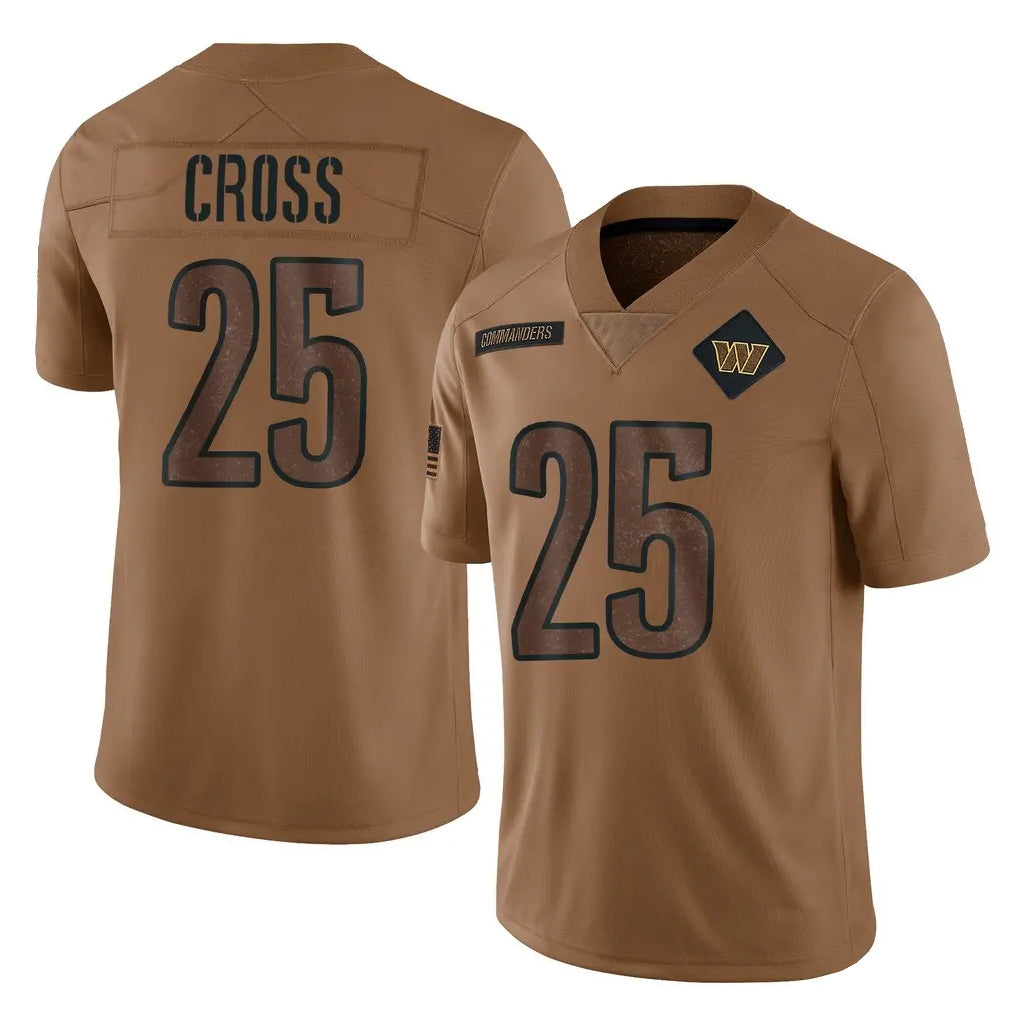 Parkc W.Commanders #25 Nick Cross Player Brown Limited Salute To Service Home Game Stitched Jerseys