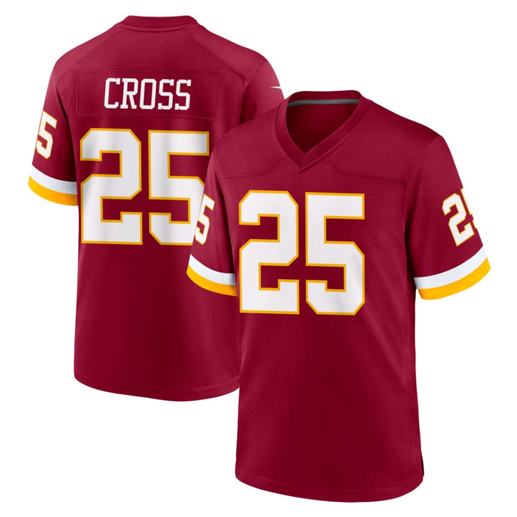 Parkc W.Commanders #25 Nick Cross Player Burgundy Game Home Stitched Jerseys