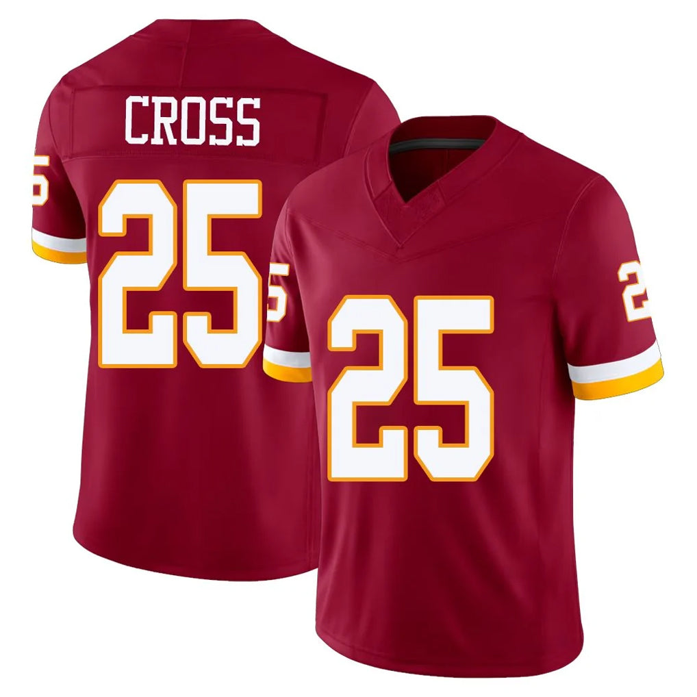 Parkc W.Commanders #25 Nick Cross Player Burgundy Limited Team Vapor F.U.S.E. Home Game Stitched Jerseys