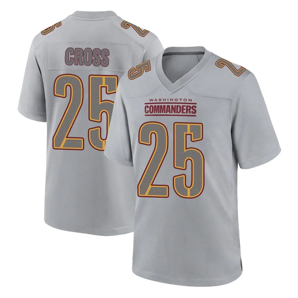 Parkc W.Commanders #25 Nick Cross Player Gray Atmosphere Fashion Home Game Stitched Jerseys