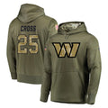 Parkc W.Commanders #25 Nick Cross Player Olive Salute to Service Pullover Hoodie Limited Home Game Stitched Jerseys
