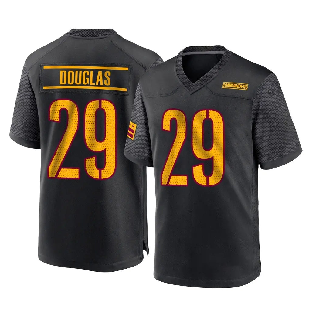 Parkc W.Commanders #29 Rasul Douglas Player Black Home Game Stitched Jerseys
