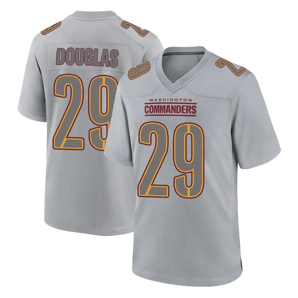 Parkc W.Commanders #29 Rasul Douglas Player Gray Atmosphere Fashion Home Game Stitched Jerseys