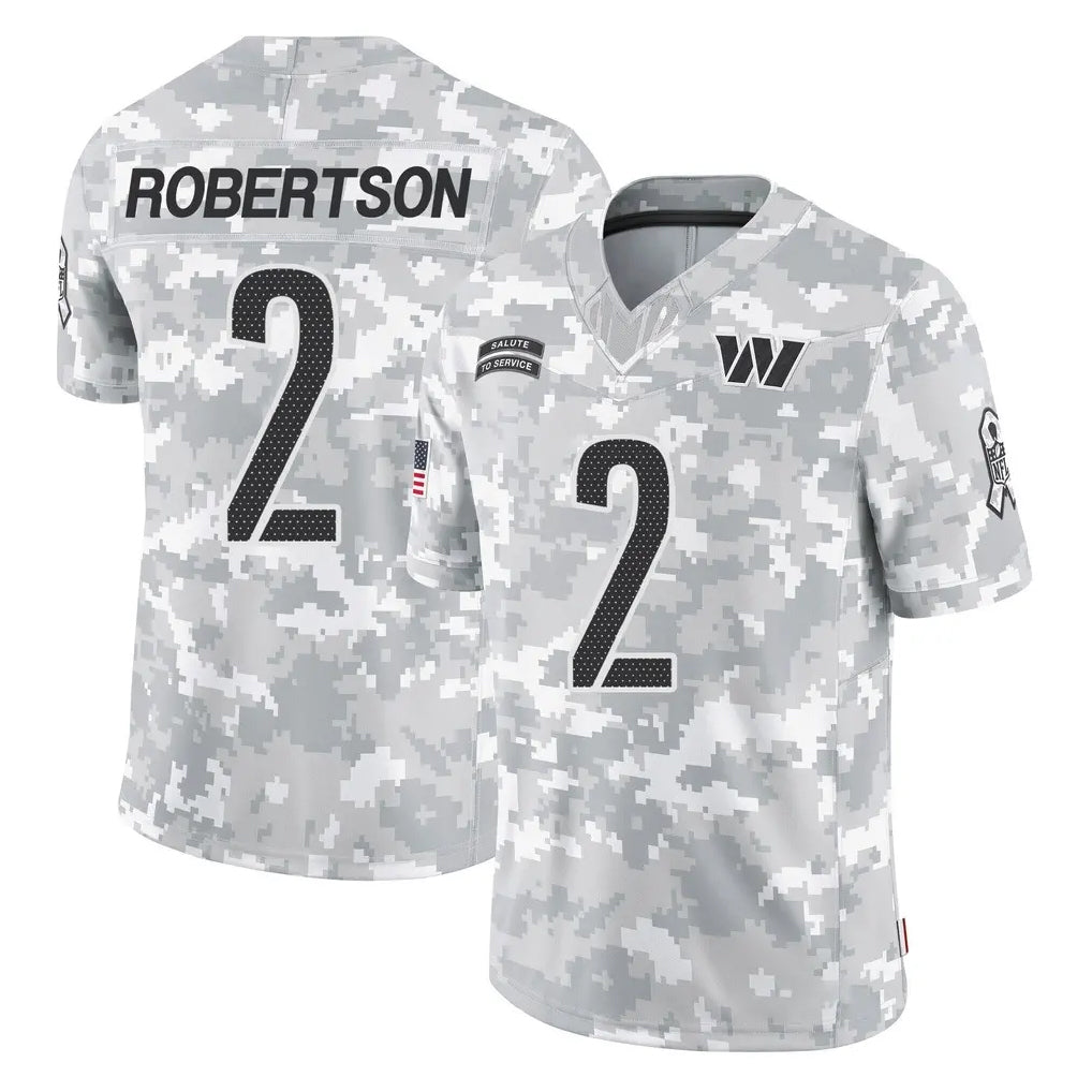 Parkc W.Commanders #2 Amik Robertson Player Arctic Camo Limited Salute To Service Home Game Stitched Jerseys