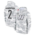 Parkc W.Commanders #2 Amik Robertson Player Arctic Camo Limited Salute to Service Pullover Hoodies Game Stitched Jerseys