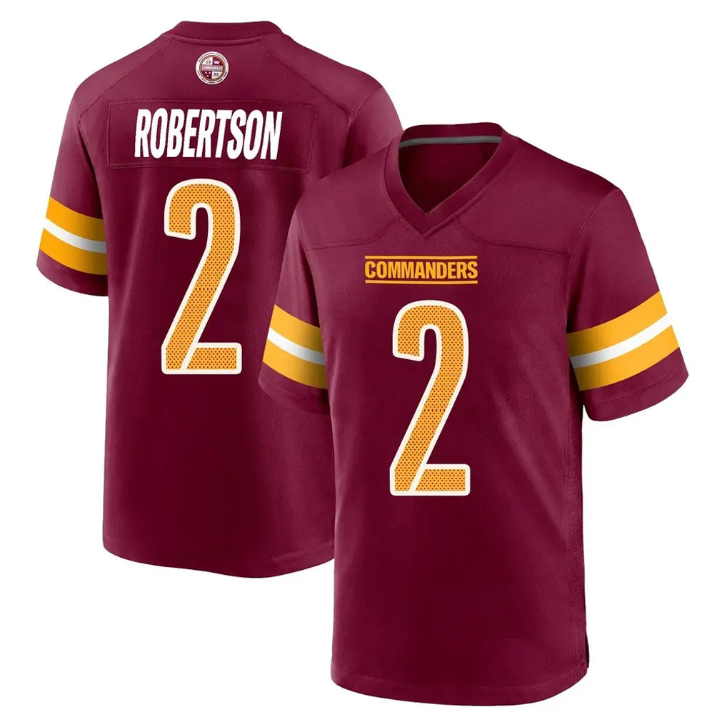 Parkc W.Commanders #2 Amik Robertson Player Burgundy Home Game Stitched Jerseys