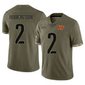 Parkc W.Commanders #2 Amik Robertson Player Olive Salute To Service Limited Home Game Stitched Jerseys