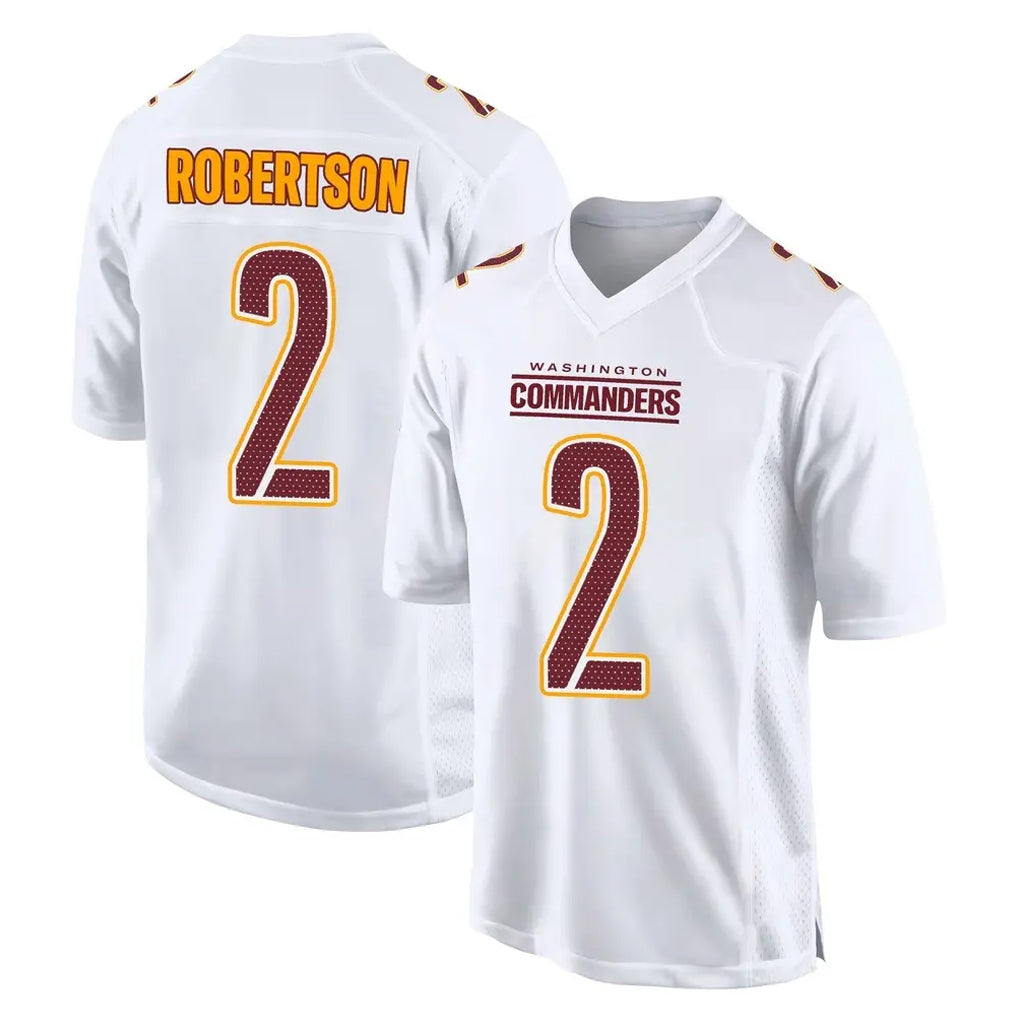 Parkc W.Commanders #2 Amik Robertson Player White Tundra Fashion Home Game Stitched Jerseys