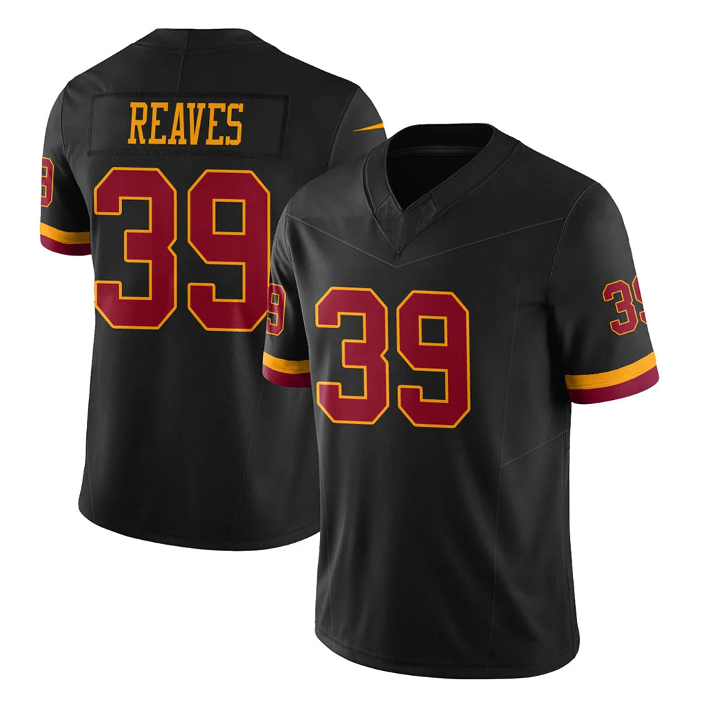 Parkc W.Commanders #39 Jeremy Reaves Player Black Limited Vapor Home Game Stitched Jerseys