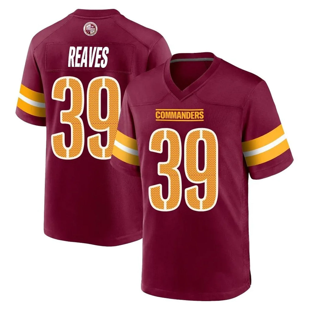 Parkc W.Commanders #39 Jeremy Reaves Player Burgundy Home Game Stitched Jerseys