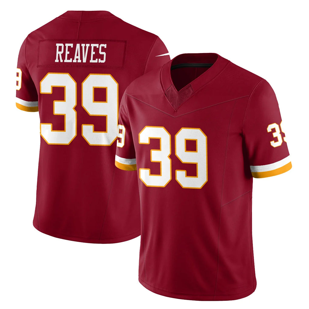 Parkc W.Commanders #39 Jeremy Reaves Player Burgundy Limited Team Vapor F.U.S.E. Home Game Stitched Jerseys