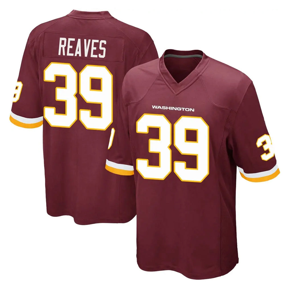 Parkc W.Commanders #39 Jeremy Reaves Player Burgundy Team Color Home Game Stitched Jerseys