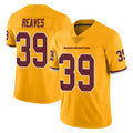 Parkc W.Commanders #39 Jeremy Reaves Player Gold Limited Color Rush Home Game Stitched Jerseys