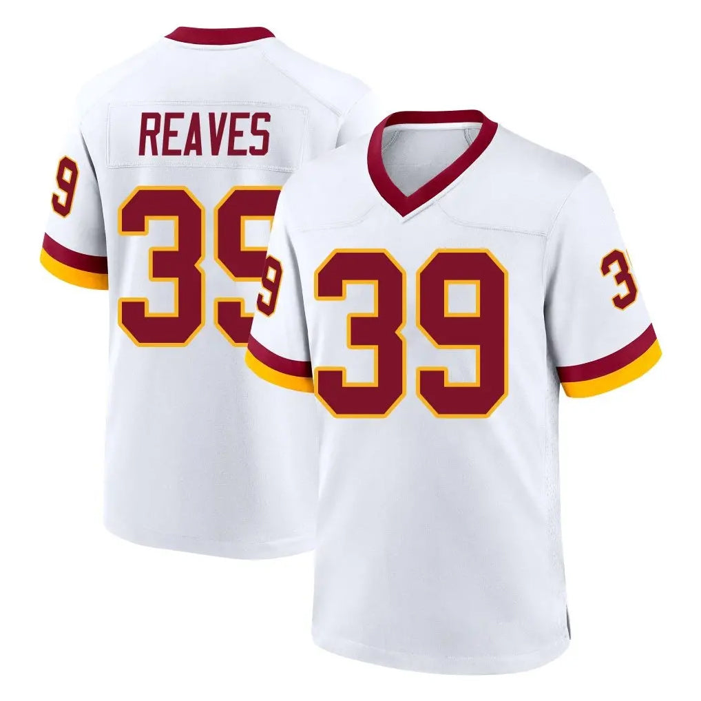 Parkc W.Commanders #39 Jeremy Reaves Player White Home Game Stitched Jerseys