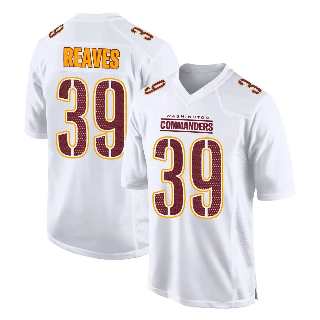 Parkc W.Commanders #39 Jeremy Reaves Player White Tundra Fashion Home Game Stitched Jerseys