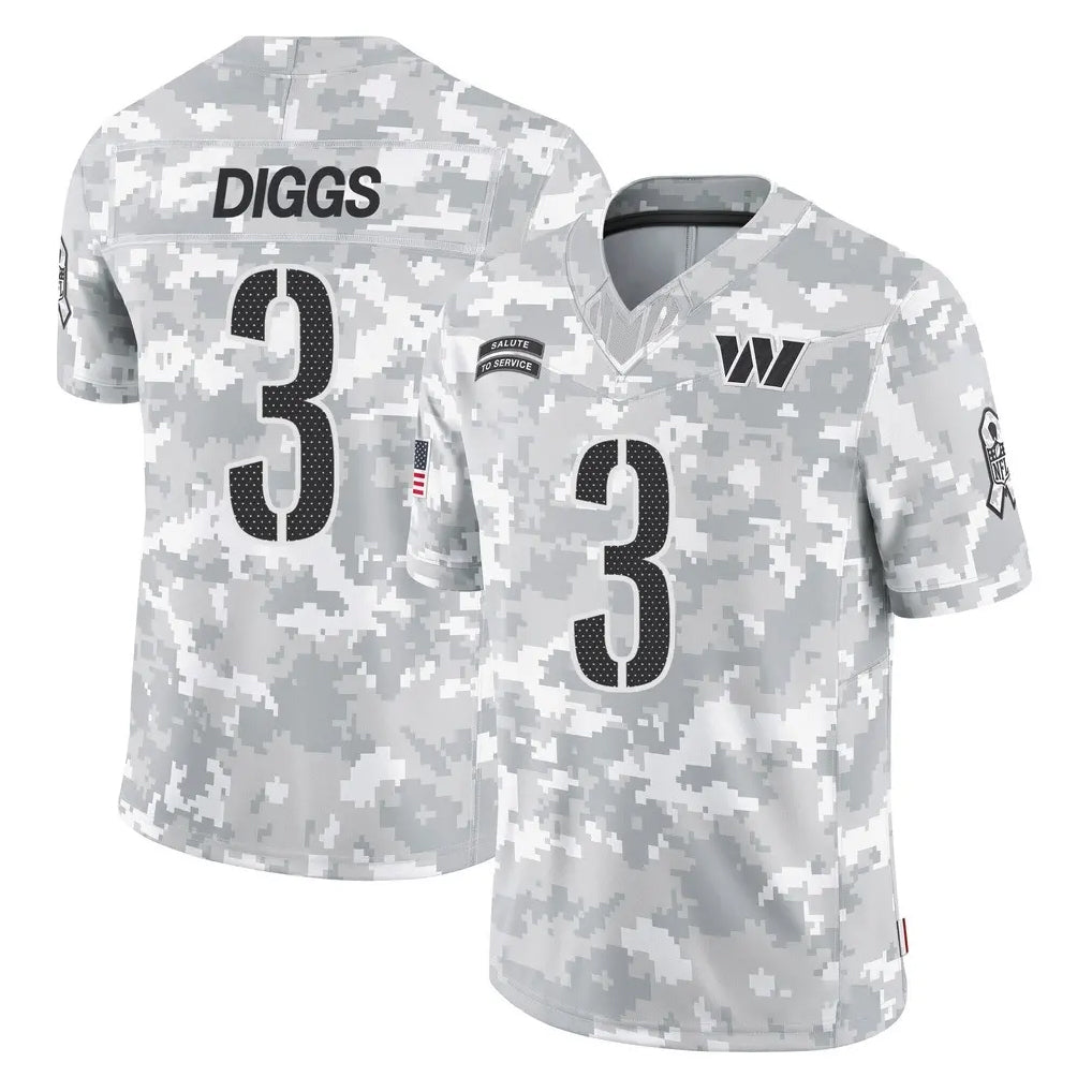 Parkc W.Commanders #3 Stefon Diggs Player Arctic Camo Limited Salute To Service Home Game Stitched Jerseys