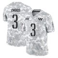 Parkc W.Commanders #3 Stefon Diggs Player Arctic Camo Limited Salute To Service Home Game Stitched Jerseys