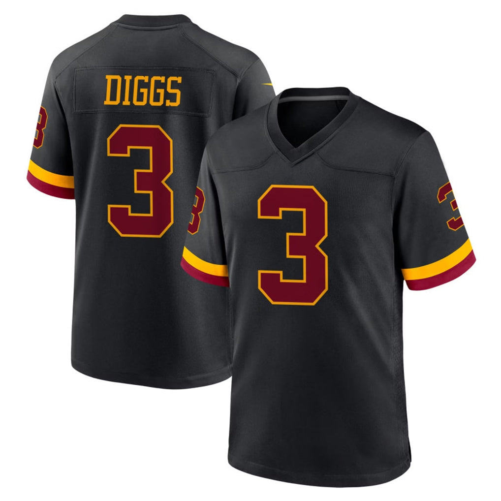 Parkc W.Commanders #3 Stefon Diggs Player Black Limited Home Game Stitched Jerseys