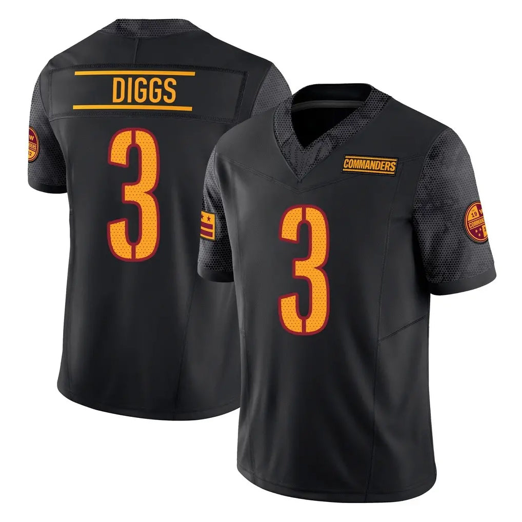 Parkc W.Commanders #3 Stefon Diggs Player Black Limited Vapor F.U.S.E. Home Game Stitched Jerseys