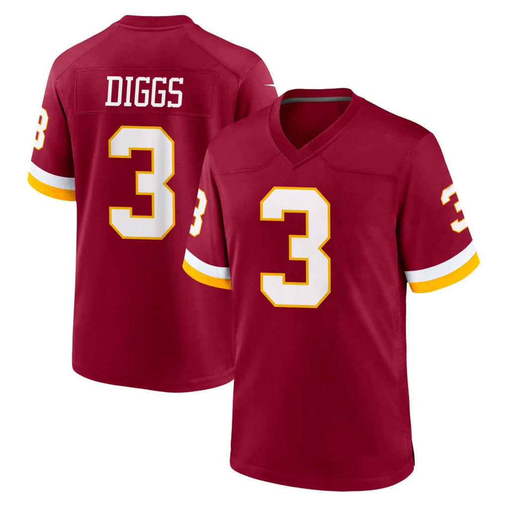 Parkc W.Commanders #3 Stefon Diggs Player Burgundy Game Home Stitched Jerseys