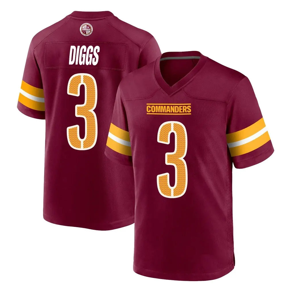 Parkc W.Commanders #3 Stefon Diggs Player Burgundy Home Game Stitched Jerseys