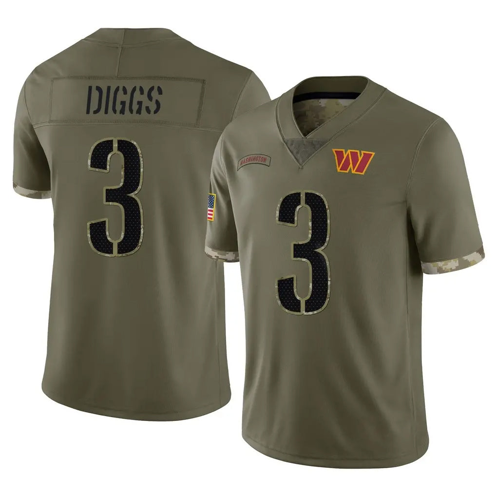 Parkc W.Commanders #3 Stefon Diggs Player Olive Salute To Service Limited Home Game Stitched Jerseys