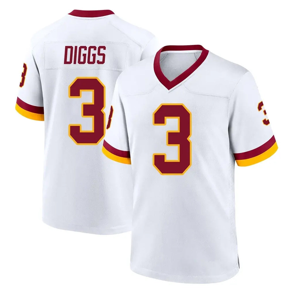 Parkc W.Commanders #3 Stefon Diggs Player White Home Game Stitched Jerseys