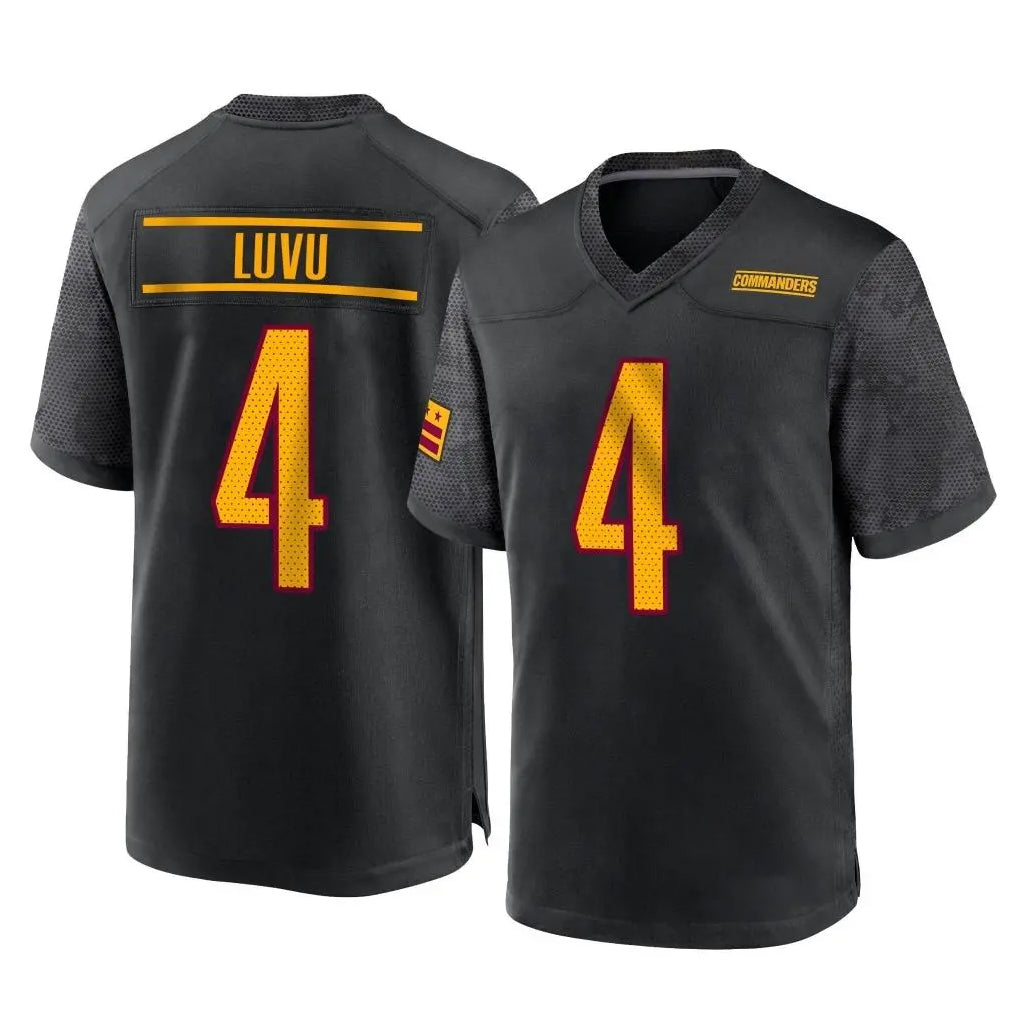 Parkc W.Commanders #4 Frankie Luvu Player Black Home Game Stitched Jerseys