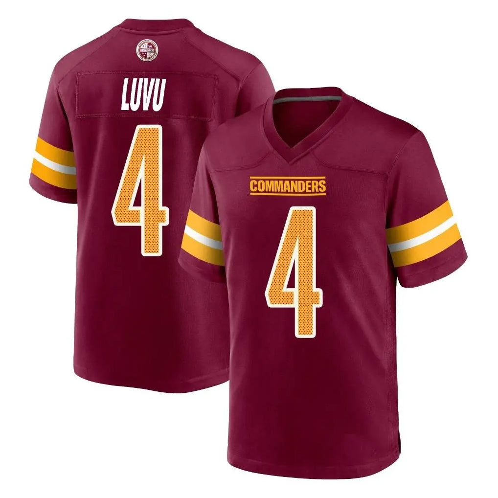 Parkc W.Commanders #4 Frankie Luvu Player Burgundy Home Game Stitched Jerseys