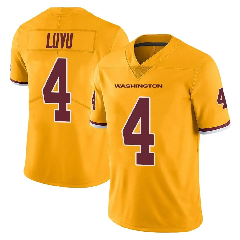 Parkc W.Commanders #4 Frankie Luvu Player Gold Limited Color Rush Home Game Stitched Jerseys