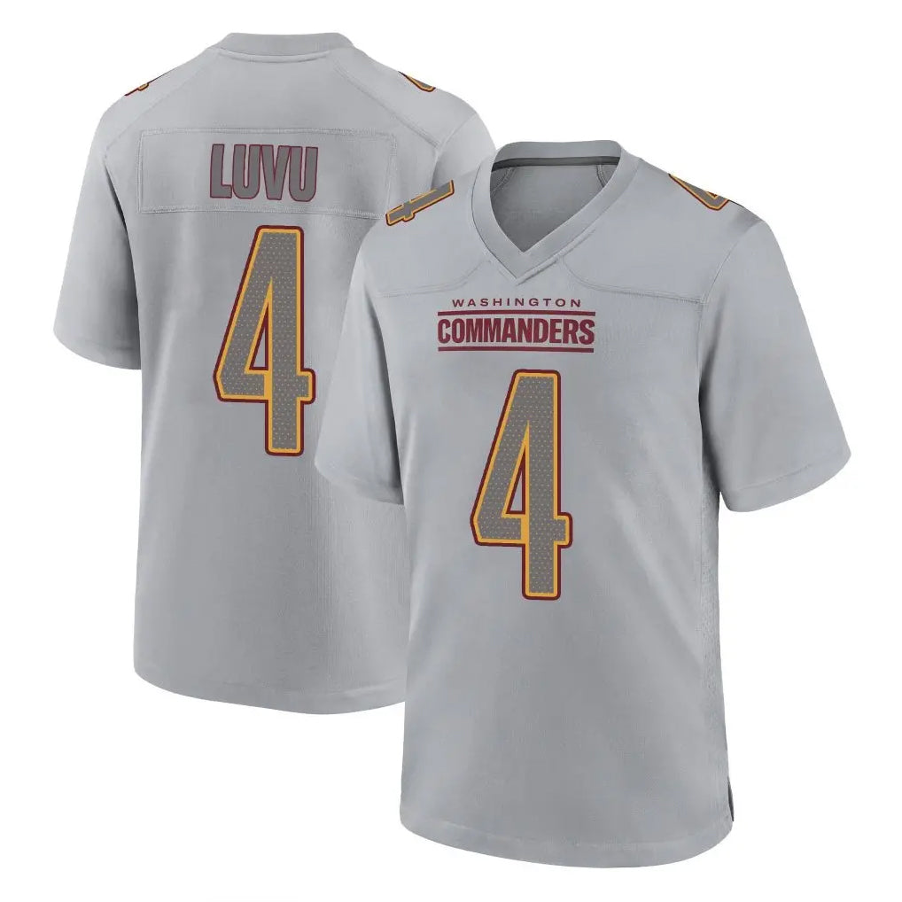 Parkc W.Commanders #4 Frankie Luvu Player Gray Atmosphere Fashion Home Game Stitched Jerseys