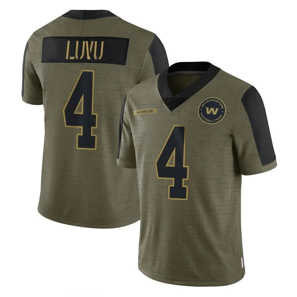 Parkc W.Commanders #4 Frankie Luvu Player Olive Salute To Service Limited Game Stitched Jerseys