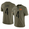 Parkc W.Commanders #4 Frankie Luvu Player Olive Salute To Service Limited Home Game Stitched Jerseys