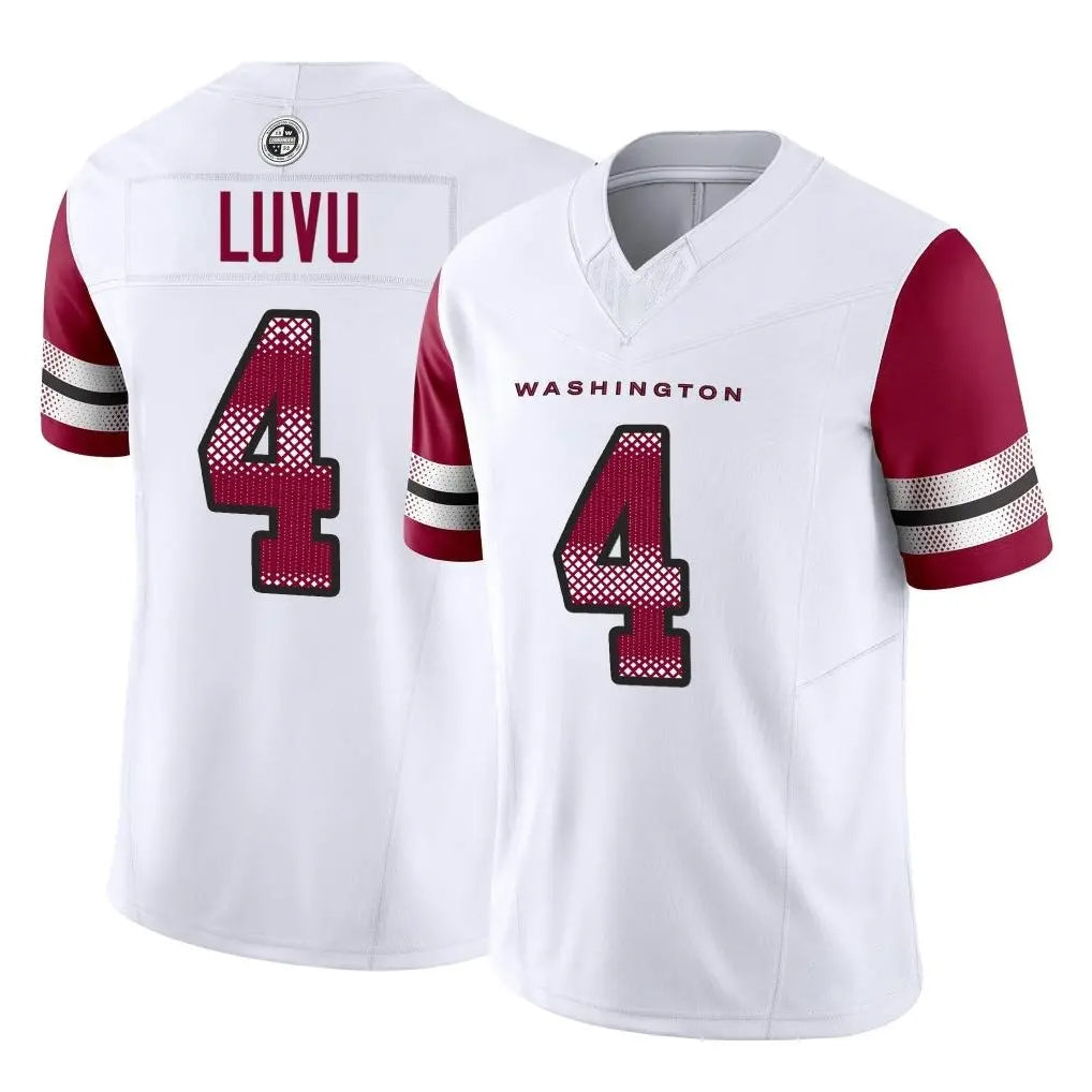 Parkc W.Commanders #4 Frankie Luvu Player White Vapor F.U.S.E. Limited Home Game Stitched Jerseys