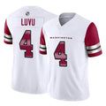 Parkc W.Commanders #4 Frankie Luvu Player White Vapor F.U.S.E. Limited Home Game Stitched Jerseys