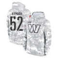 Parkc W.Commanders #52 Sonny Styles Player Arctic Camo Limited Salute to Service Pullover Hoodies Game Stitched Jerseys