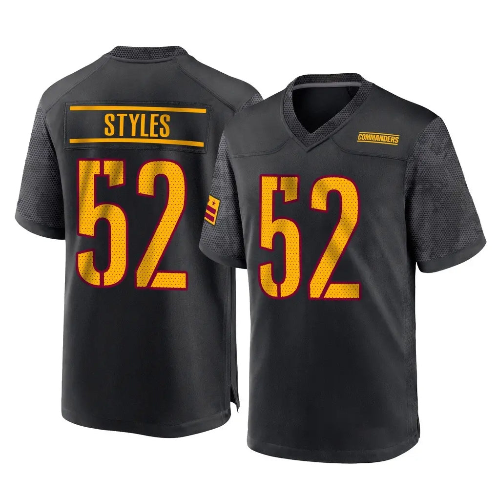 Parkc W.Commanders #52 Sonny Styles Player Black Home Game Stitched Jerseys