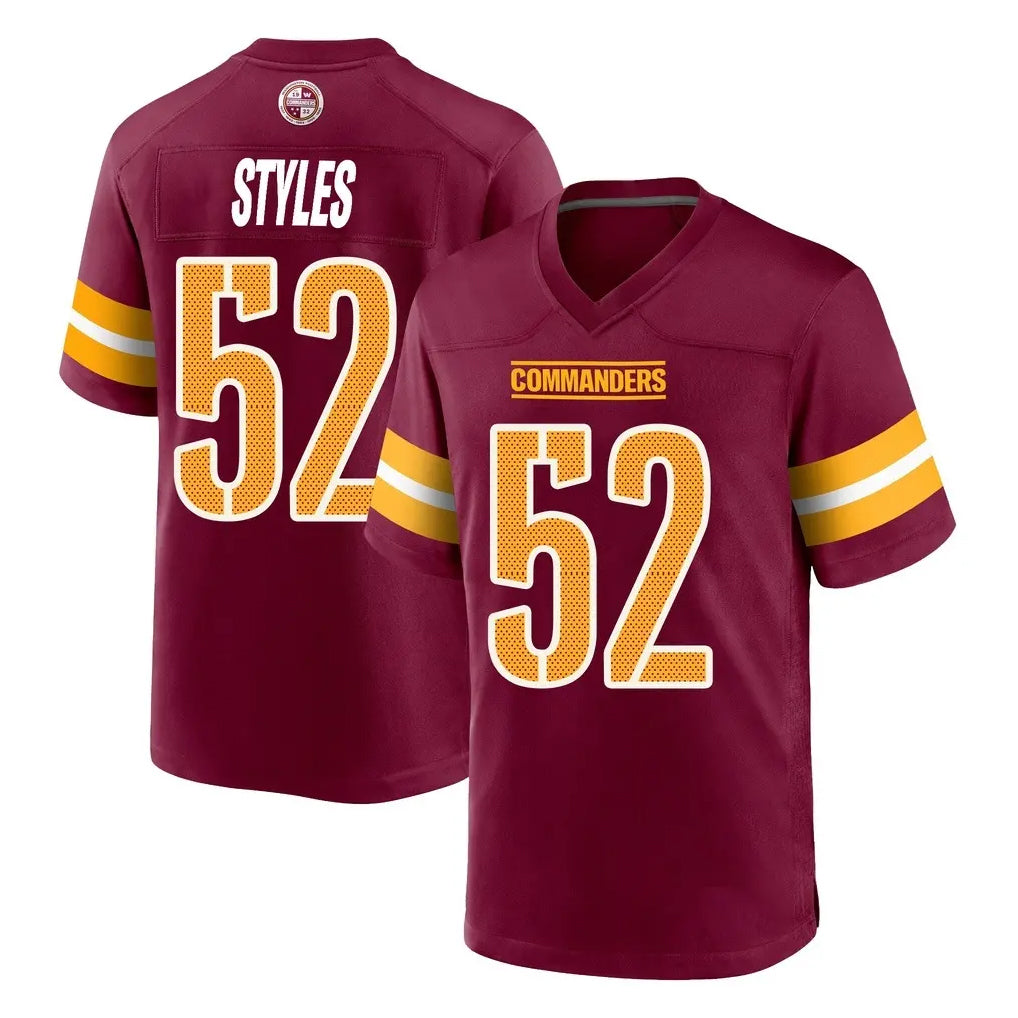Parkc W.Commanders #52 Sonny Styles Player Burgundy Home Game Stitched Jerseys