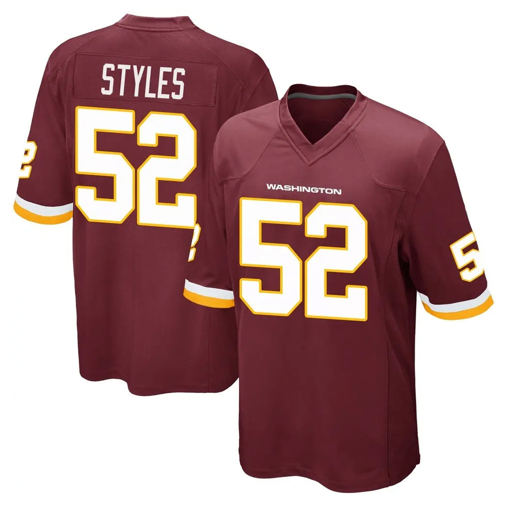 Parkc W.Commanders #52 Sonny Styles Player Burgundy Team Color Home Game Stitched Jerseys