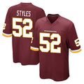 Parkc W.Commanders #52 Sonny Styles Player Burgundy Team Color Home Game Stitched Jerseys