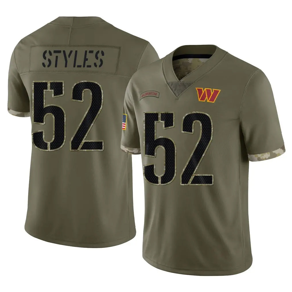 Parkc W.Commanders #52 Sonny Styles Player Olive Salute To Service Limited Home Game Stitched Jerseys